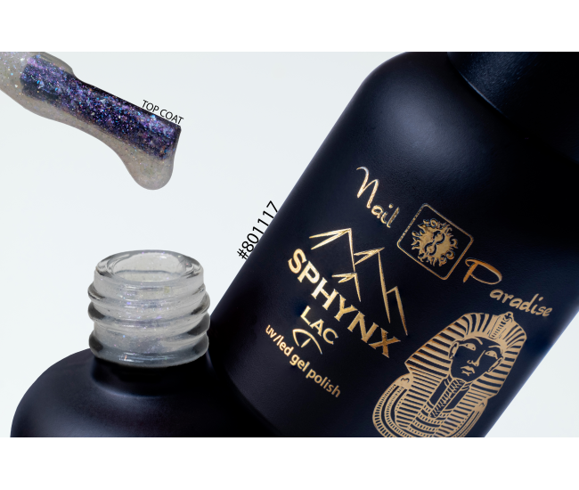 SPHYNX Lac Top Coat - Viola Starry Night no wipe 10ml Top Coat - Viola Starry Night no wipe 10ml