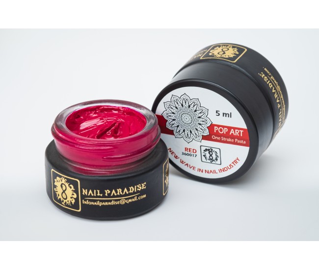 Pop-Art RED | 360017| One Stroke Paste | 5ml. - Nail & Eyelash Paradise
