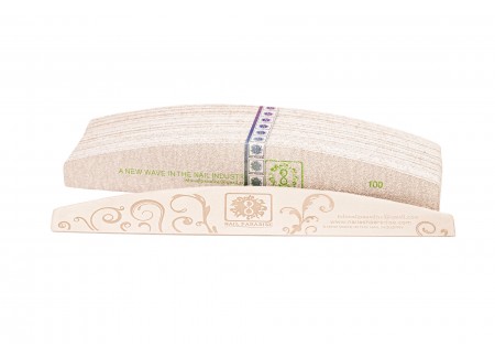 Refill Pads for Half Moon Nail File Soft Based 100grit 30pcs with metal base