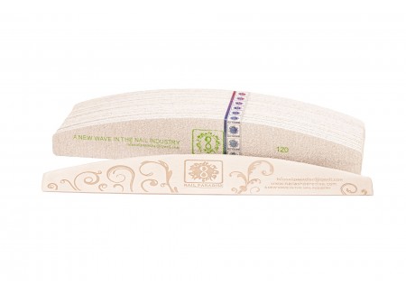 Refill Pads for Half Moon Nail File Soft Based 120grit 30pcs with metal base