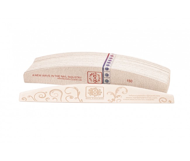 REFILL PADS FOR HALF MOON NAIL FILE SOFT BASED 150 GRIT  30 pcs with metal base- Nail & Eyelash Paradise