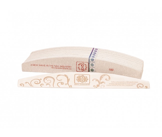 REFILL PADS FOR HALF MOON NAIL FILE SOFT BASED 180 GRIT  30 pcs with metal base- Nail & Eyelash Paradise