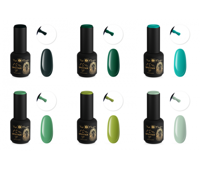 SPHYNX Lac Gel Polish Collection - Shades of Absinthe 60ml SPHYNX Lac Gel Polish Collection - Shades of Absinthe 60ml
