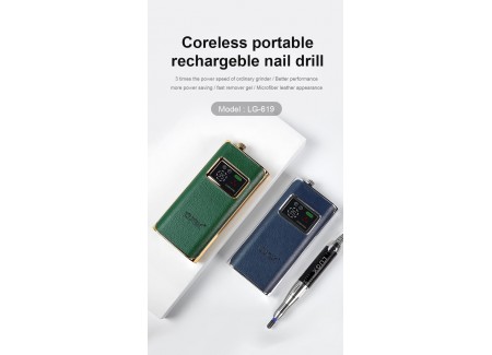 LUGX Cordless Nail Drill E-File Machine 35000RPM Blue