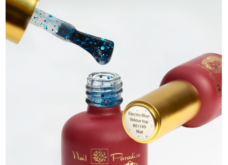 Top Coat - Electro Blue Velour Top Mat 10ml