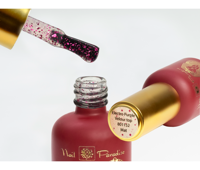 Top Coat - Electro Purple Velour Top Mat 10ml