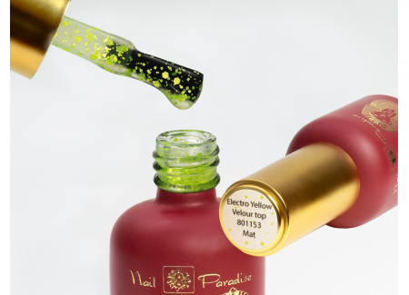 Top Coat - Electro Yellow Velour Top Mat 10ml