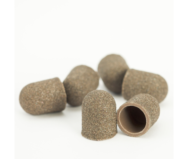 Pedicure Sanding Caps Light Brown 10pcs #M Grit