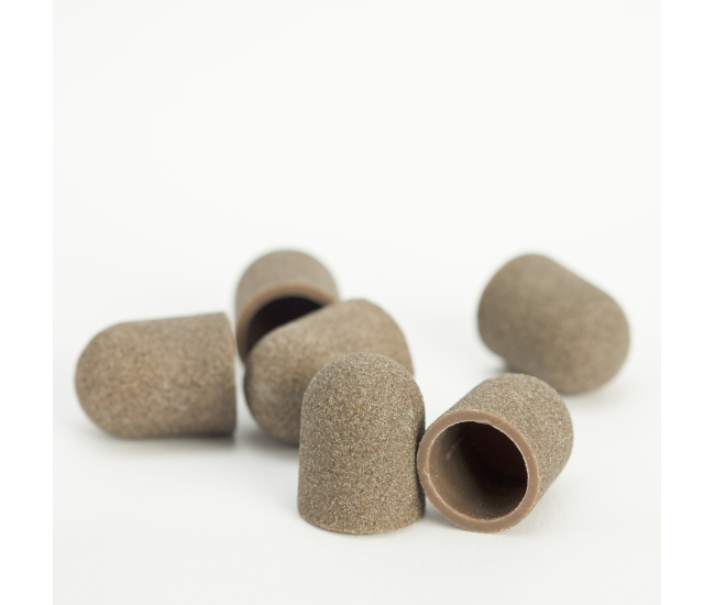 Pedicure Sanding Caps Light Brown 10pcs #F Grit