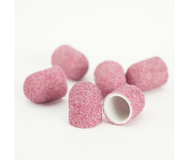 Pedicure Sanding Caps Pink 10pcs #C Grit