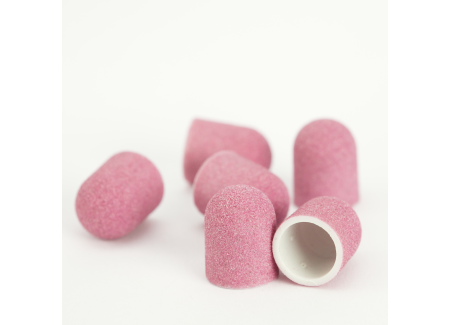 Pedicure Sanding Caps Pink 10pcs #F Grit