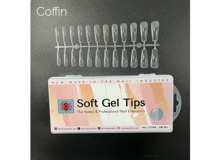 Soft Gel Tips 24 - Coffin 240pcs  Soft Gel Tips 24 - Coffin 240pcs