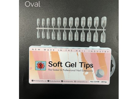 Soft Gel Tips 15 - Oval 240pcs  Soft Gel Tips 15 - Oval 240pcs