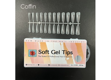 Soft Gel Tips 9 - Coffin 120pcs  Soft Gel Tips 9 - Coffin 120pcs