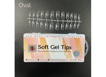 Soft Gel Tips 1 - Oval 120pcs  Soft Gel Tips 1 - Oval 120pcs