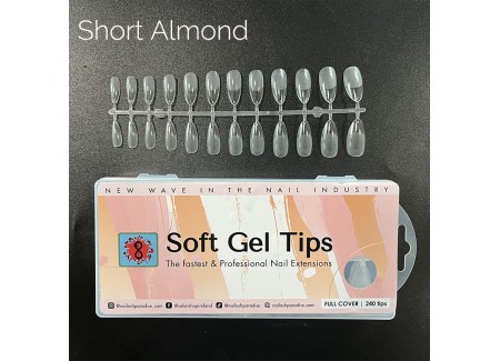 Soft Gel Tips 27 - Short Almond 120pcs  Soft Gel Tips 27 - Short Almond 120pcs