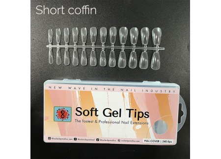 Soft Gel Tips 28 - Short Coffin 120pcs  Soft Gel Tips 28 - Short Coffin 120pcs