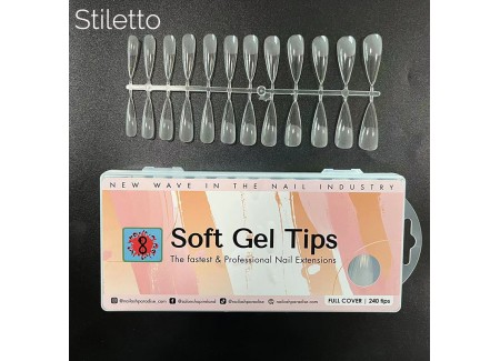 Soft Gel Tips 7 - Stiletto 120pcs  Soft Gel Tips 7 - Stiletto 120pcs