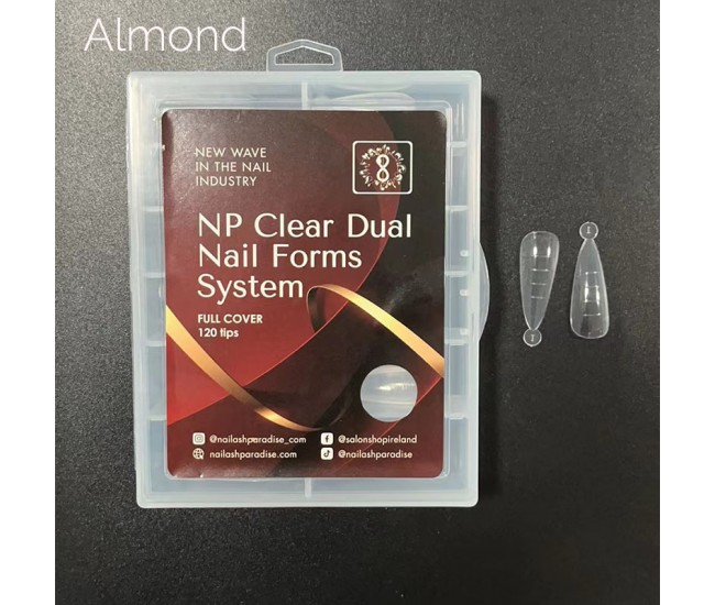 Top/Dual plastic nail forms - Almond 120pcs