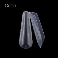 Top/Dual plastic nail forms - Coffin 120pcs 