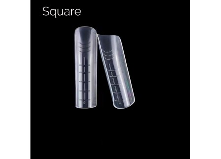 Top/Dual plastic nail forms - Square 120pcs 