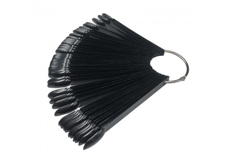 Black Nail Tips Color Chart - Oval 50pcs