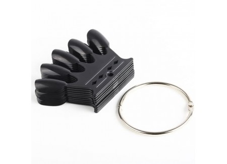 Black Crown Nail Display with Ring 50pcs