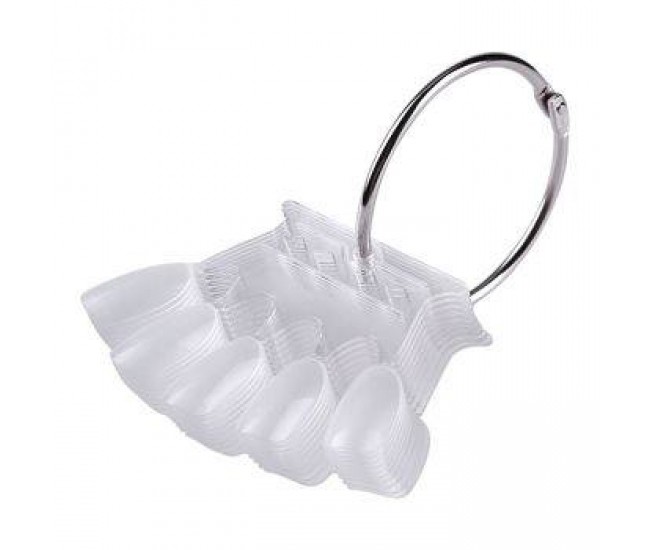 Clear crown nail display with ring 50pcs.