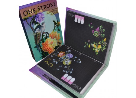 One Stroke Workbook & 2 Wooden Brushes